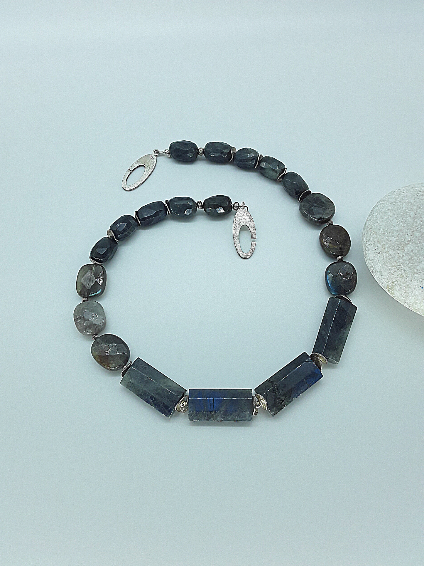 The Awakening Necklace by Polmadeva – labradorite and 925 silver necklace symbolizing renewal and transformation