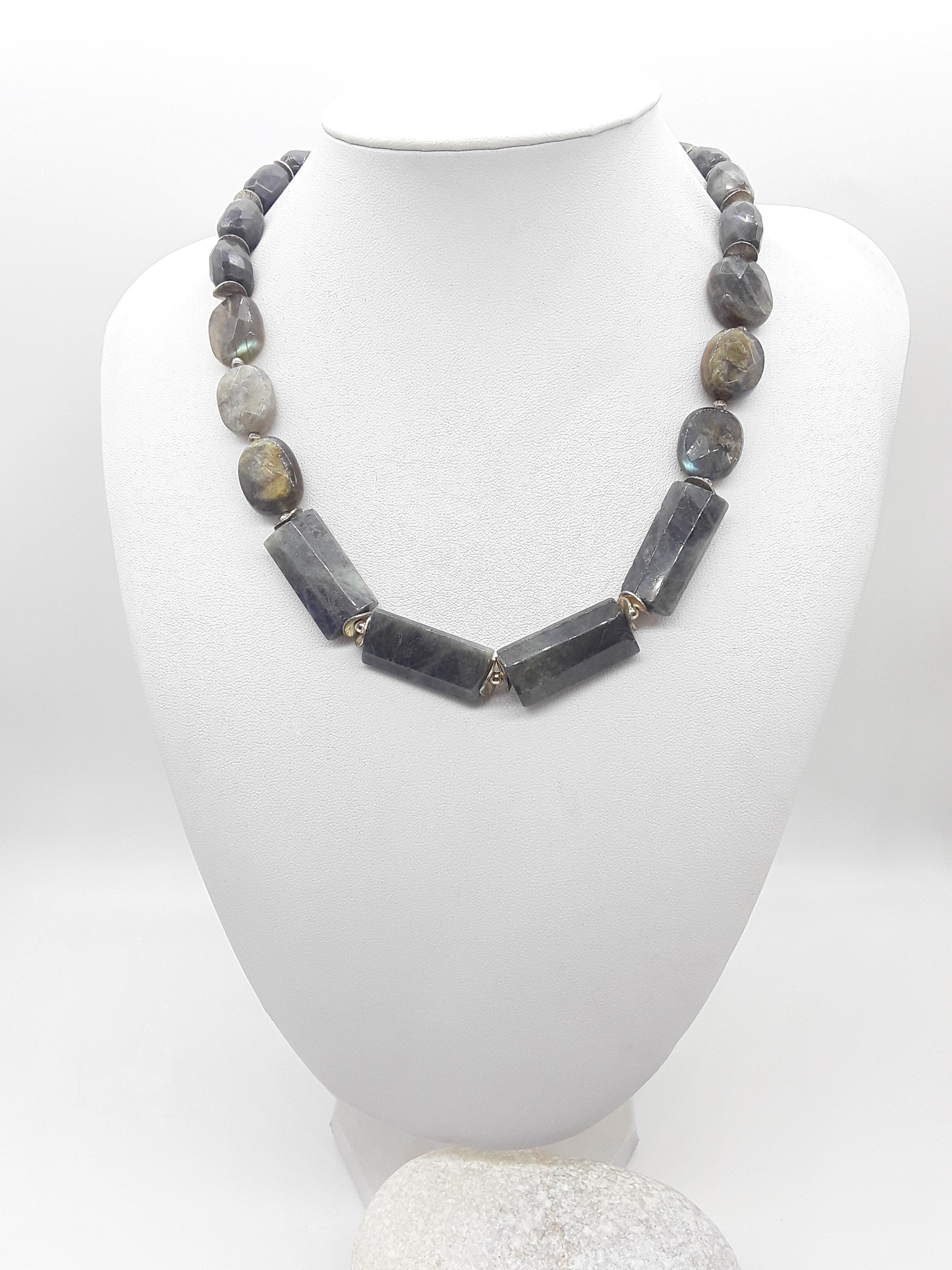 The Awakening Necklace by Polmadeva – labradorite and 925 silver necklace symbolizing renewal and transformation