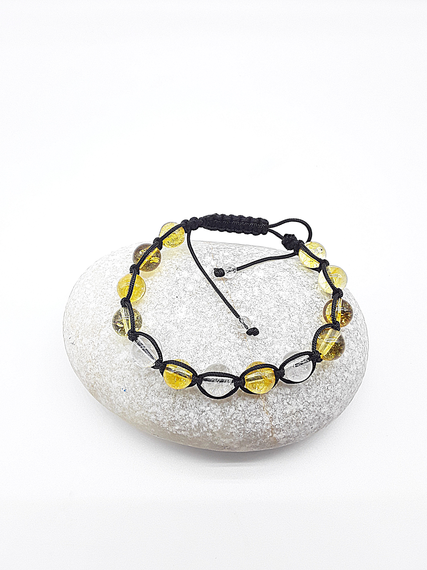 The Golden Clarity Bracelet by Polmadeva – citrine and quartz crystal bracelet symbolizing light, renewal, and radiant confidence