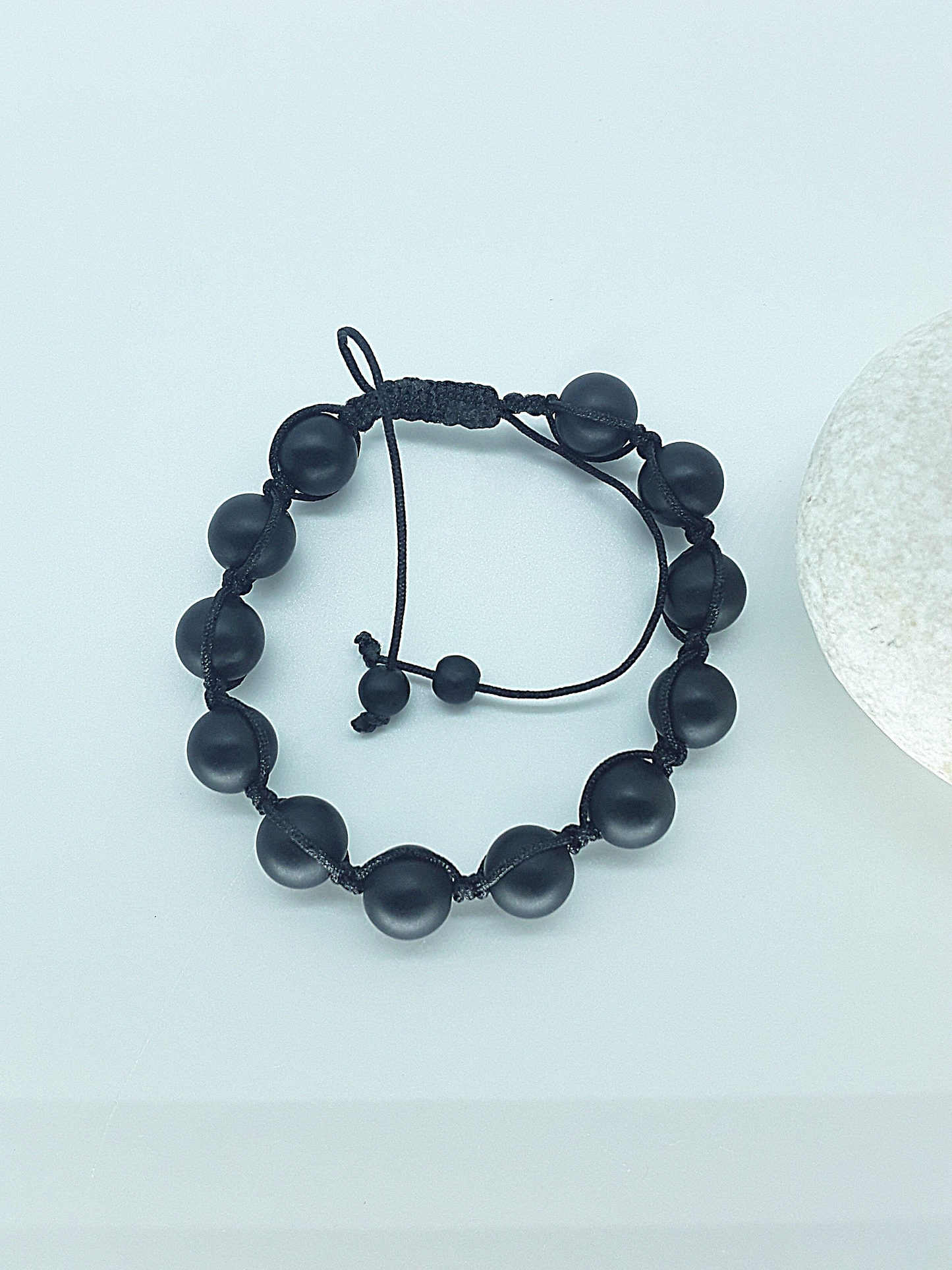 The Quiet Onyvara Bracelet by Polmadeva – black onyx adjustable bracelet symbolizing protection, inner clarity, and quiet strength