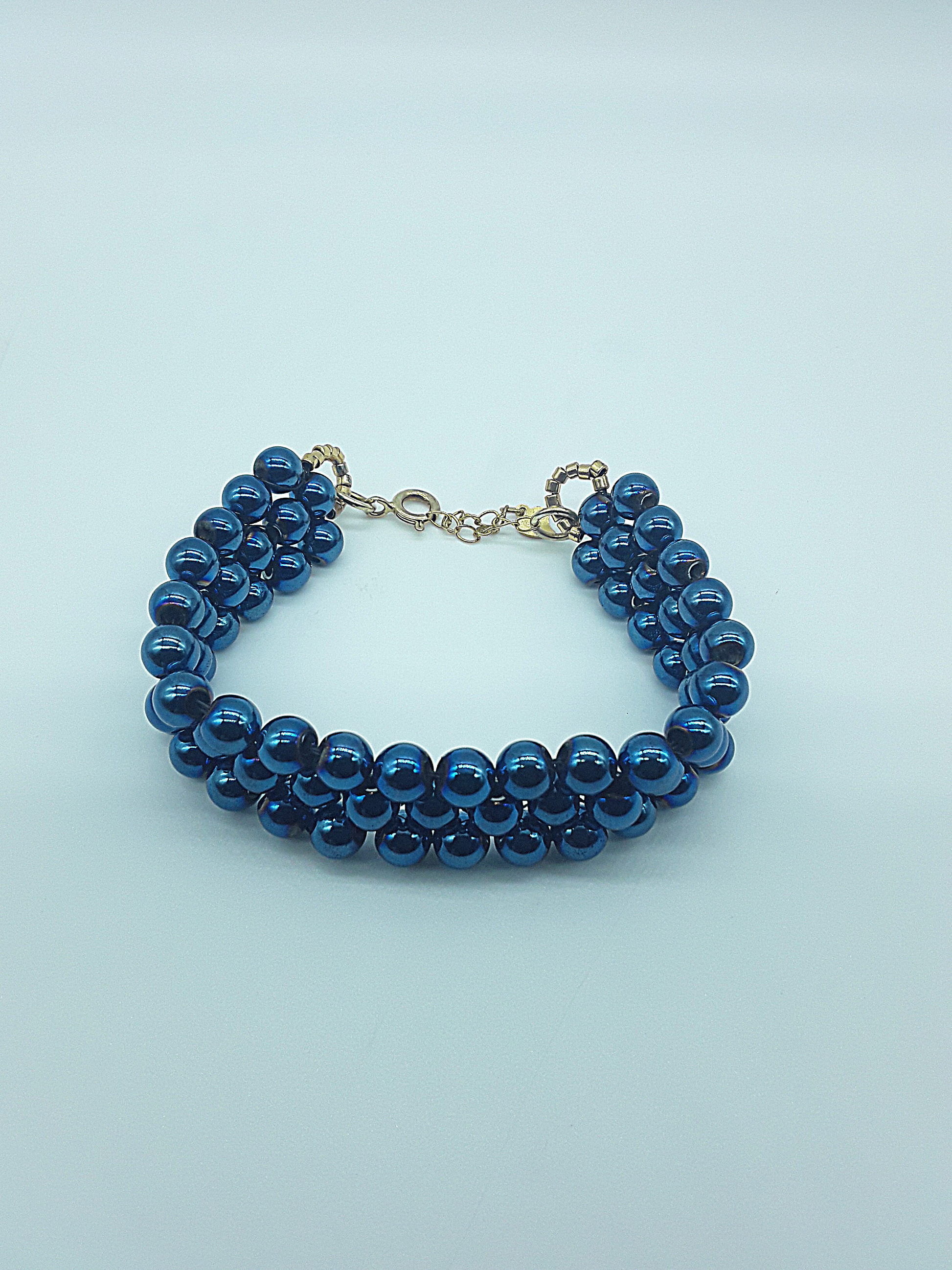 The Bulwark Bracelet by Polmadeva – hematite, 925 silver and Miyuki bead triple bracelet symbolizing protection, strength, and elegance