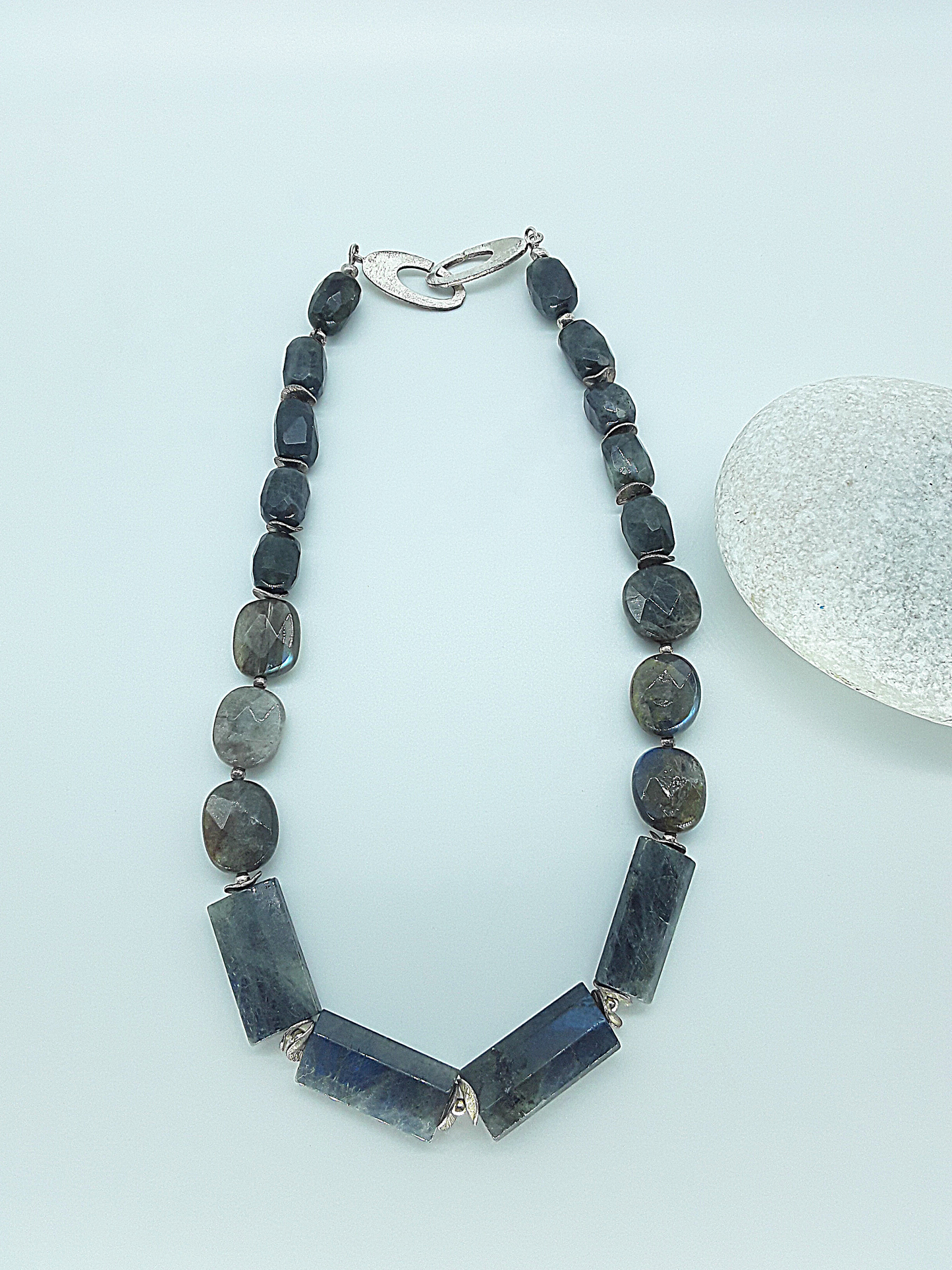 The Awakening Necklace by Polmadeva – labradorite and 925 silver necklace symbolizing renewal and transformation