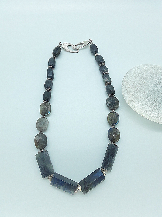 The Awakening Necklace by Polmadeva – labradorite and 925 silver necklace symbolizing renewal and transformation