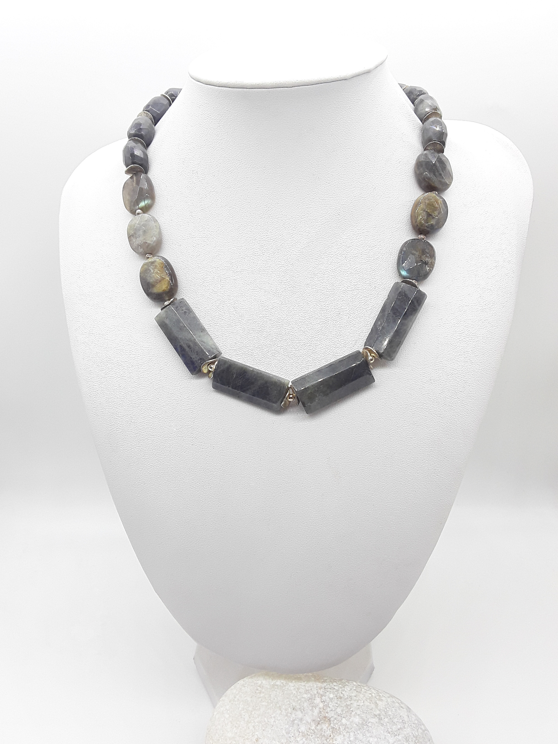 The Awakening Necklace by Polmadeva – labradorite and 925 silver necklace symbolizing renewal and transformation