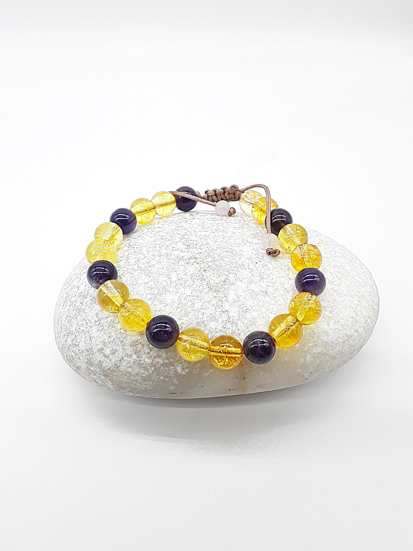 The Radiant Harmony Bracelet by Polmadeva – citrine and amethyst bracelet symbolizing balance, serenity, and radiant harmony