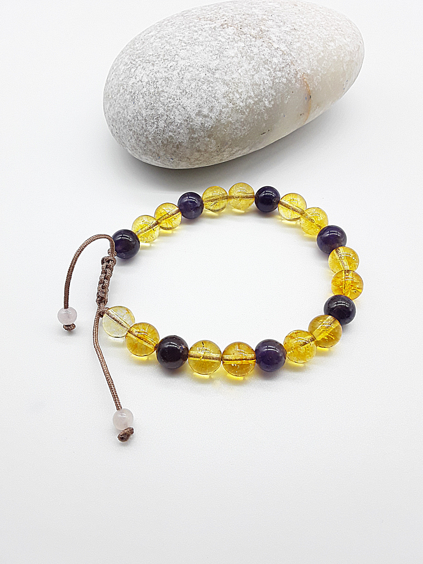 The Radiant Harmony Bracelet by Polmadeva – citrine and amethyst bracelet symbolizing balance, serenity, and radiant harmony