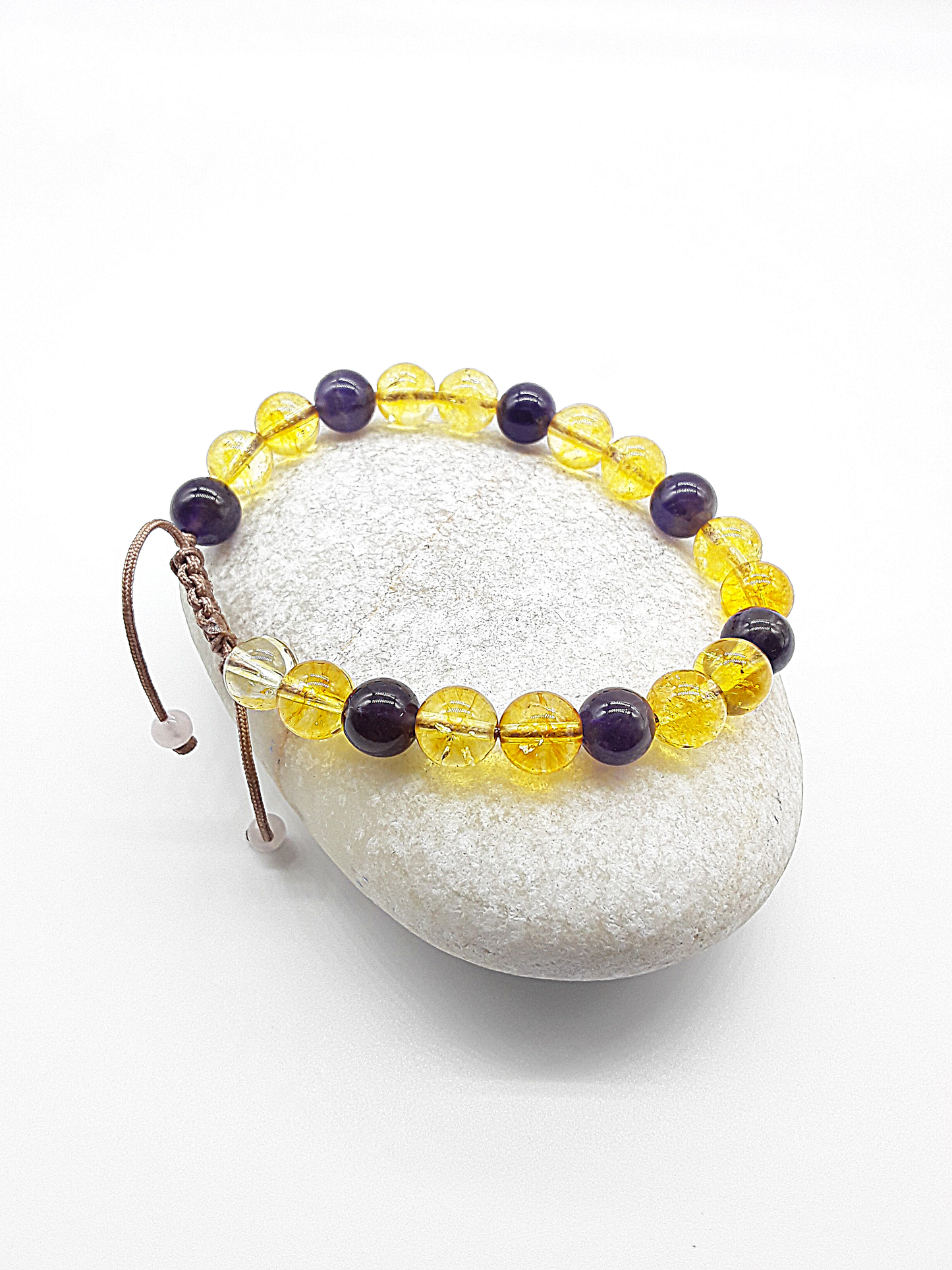 The Radiant Harmony Bracelet by Polmadeva – citrine and amethyst bracelet symbolizing balance, serenity, and radiant harmony