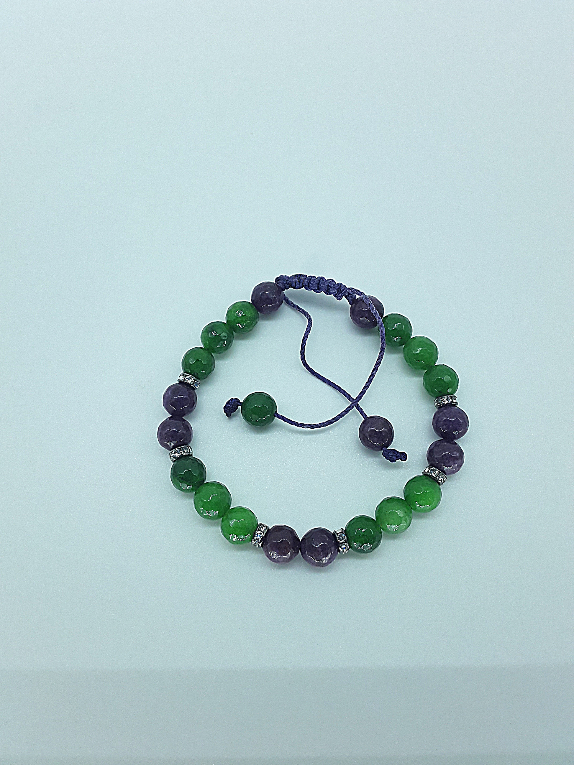 The Path of Light Bracelet by Polmadeva – faceted agate and silver zircon adjustable bracelet symbolizing renewal, clarity, and light