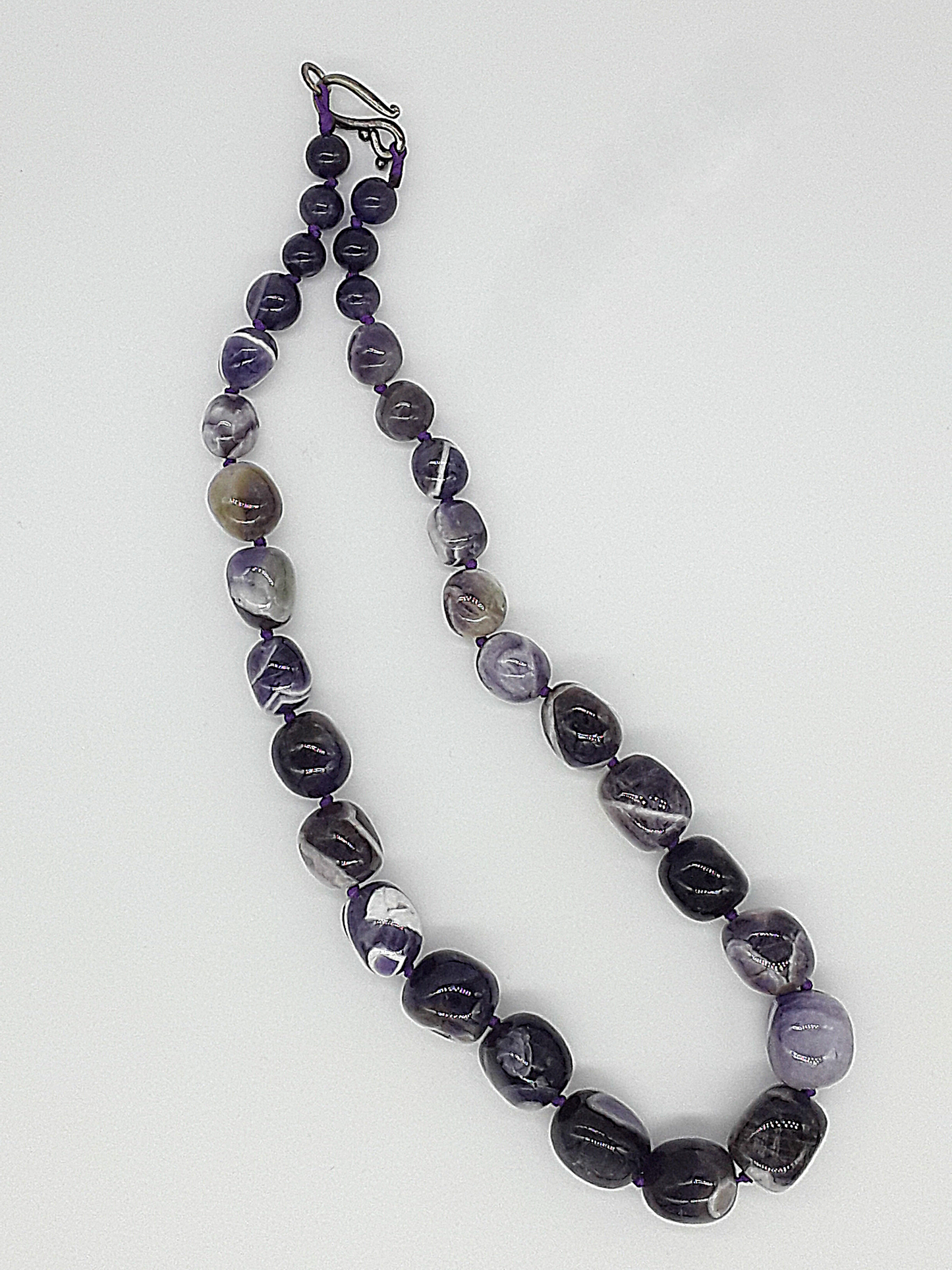 The Gracebound Agate Necklace by Polmadeva – Botswana agate and amethyst necklace symbolizing elegance, authenticity, and quiet strength