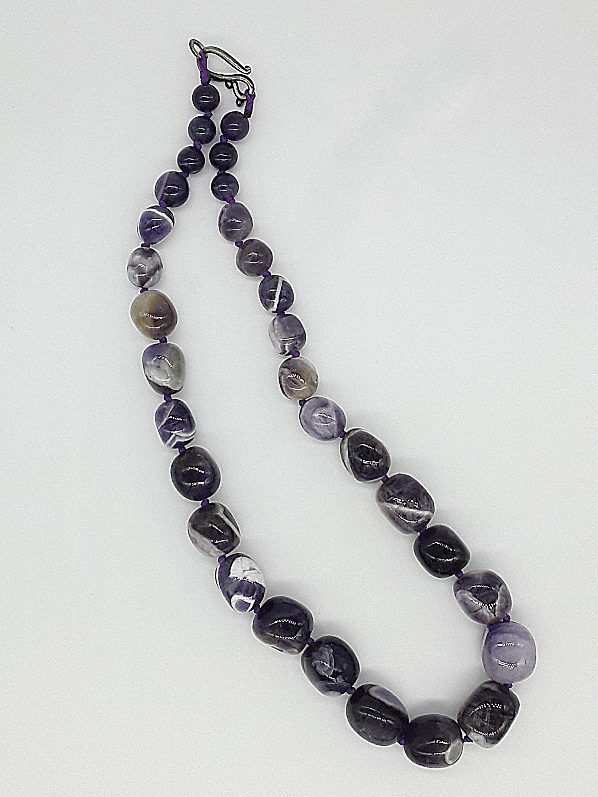 The Gracebound Agate Necklace by Polmadeva – Botswana agate and amethyst necklace symbolizing elegance, authenticity, and quiet strength
