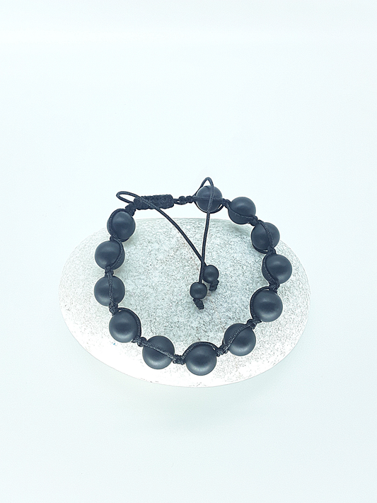 The Quiet Onyvara Bracelet by Polmadeva – black onyx adjustable bracelet symbolizing protection, inner clarity, and quiet strength
