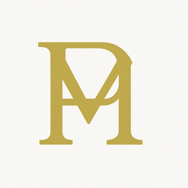 POLMADEVA - Gold logo on a white background