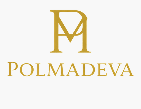 Gold logo and text 'POLMADEVA' on a white background